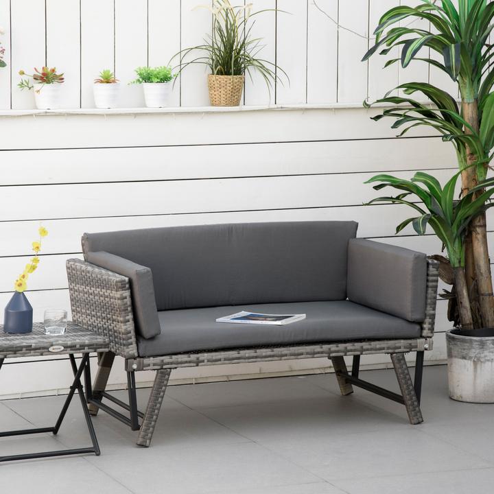 Immagine prodotto Outsunny Divano da giardino con braccioli pieghevoli
