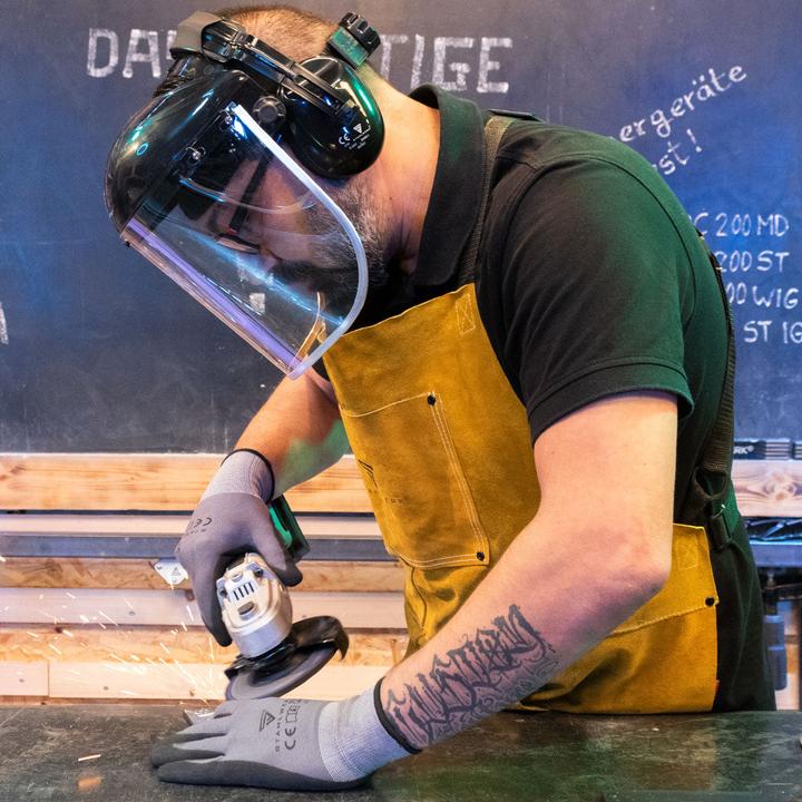 Produktbild Stahlwerk Gesichtsschutz mit Visier Schleifmaske Schutzvisier Gesichtsschild