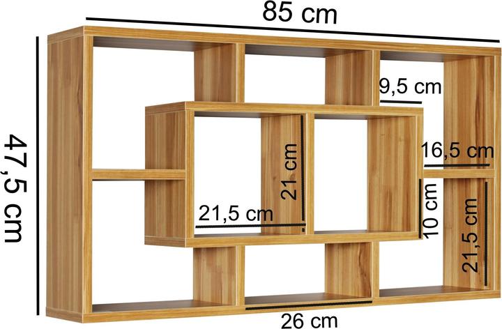 Immagine prodotto FineBuy Scaffale in legno impiallacciato di faggio (16 x 85 x 48 cm)