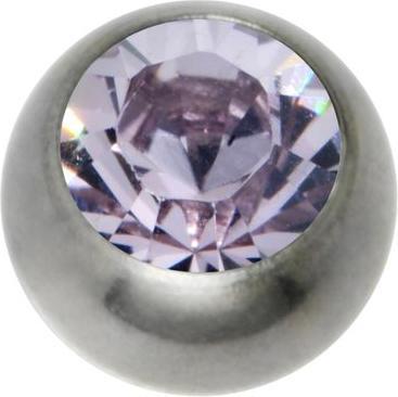 Image du produit Bijouteria 1.2mm Titane élément de piercing (Cristallin, Titane)