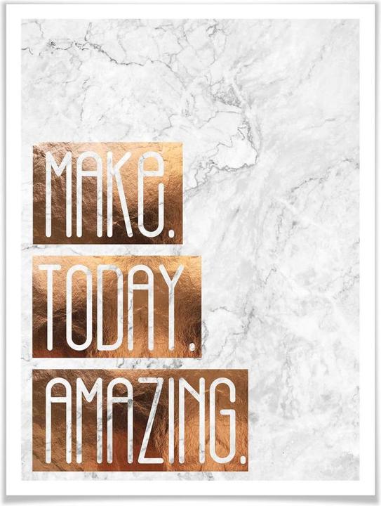 Produktbild Trenddeko Kupferoptik - Make Today Amazing (50 x 60 cm)