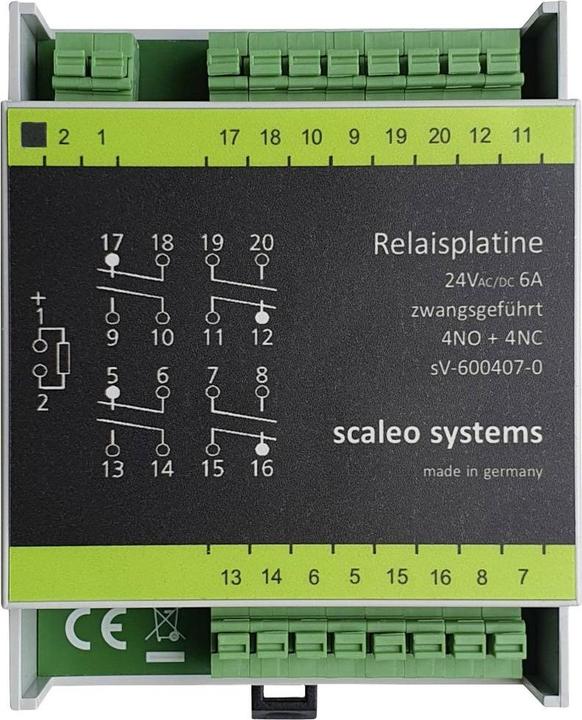 Immagine prodotto Scaleo Systems Relè di sicurezza con diodo di protezione dall'inversione di polarità, con LED, con custodia 1 pz.