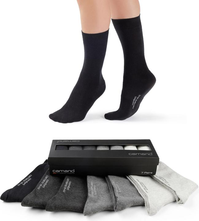 Produktbild Camano Unisex comfort Socken in Box 7p (7er Pack, 47, 49)