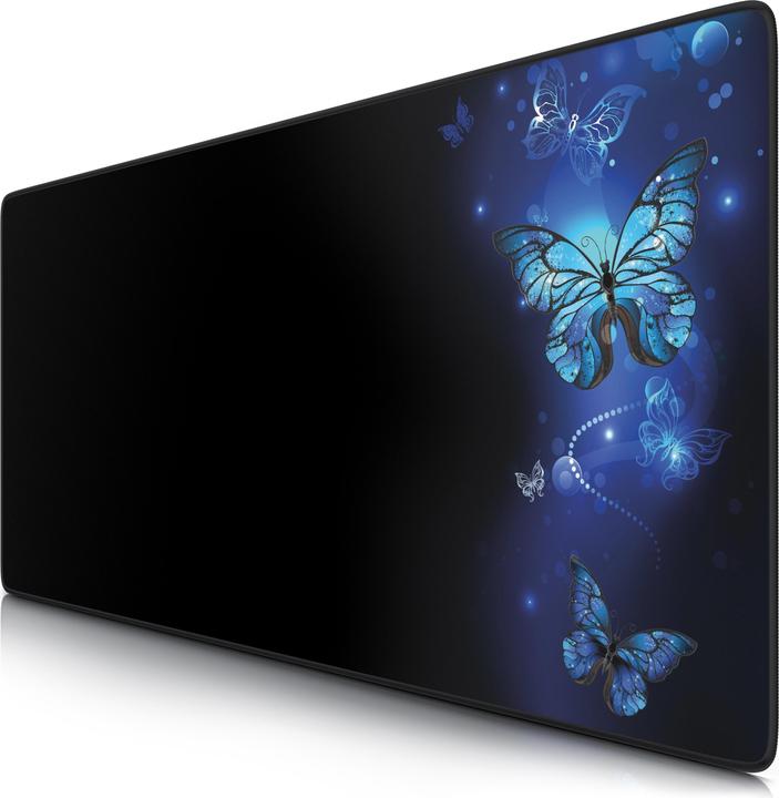Produktbild CSL Gaming Mauspad, XXL, 900 x 400 x 3 mm, Mausmatte, extralarge, waschbar, Schmetterlinge (XXL)