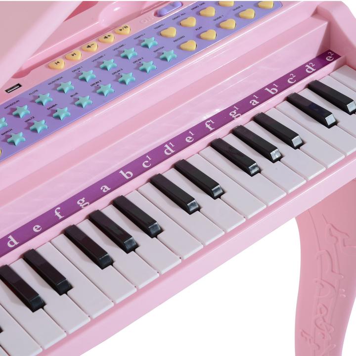 Actual product image Homcom Children's piano including stool (English)