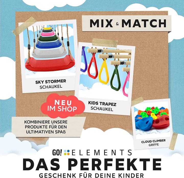 Immagine prodotto GO!elements Sostegni per arrampicata per bambini 15 pezzi (Arancia, Rosso, Blu, Verde, Giallo)