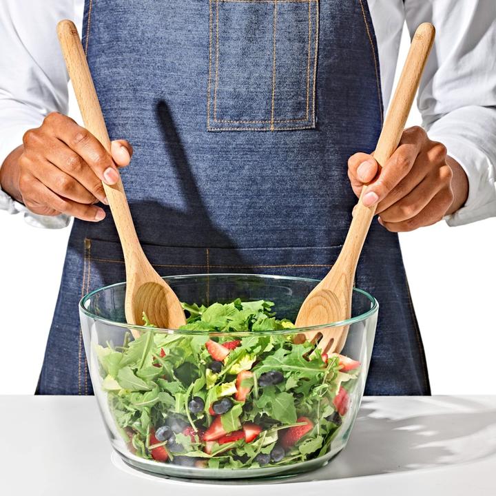 Produktbild OXO Good Grips Salatbesteck aus Buchenholz, 2-teilig (Salatbesteck)