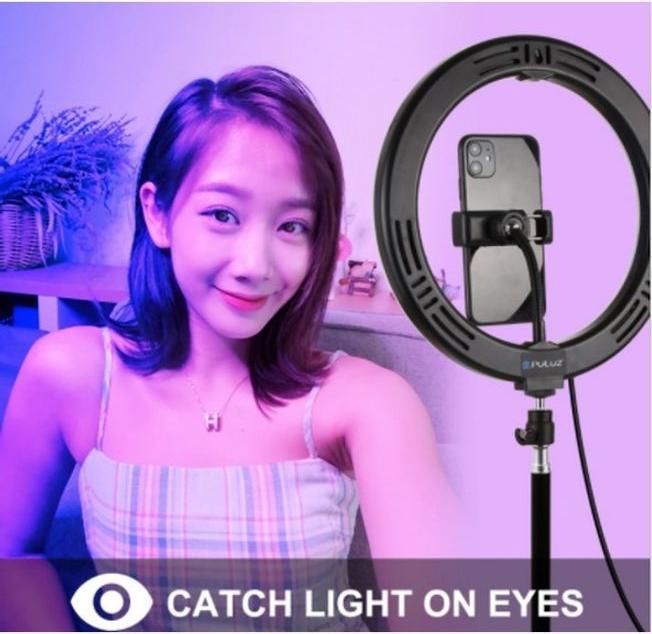 Actual product image Puluz 10.2" RGBWW 168 Marquee LED Ring Light & 165cm Tripod (Ring light)