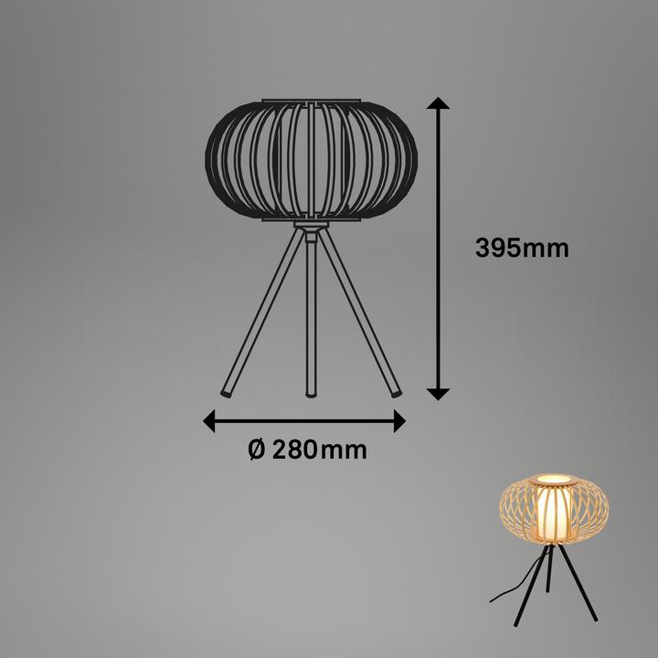 Produktbild Briloner Tischleuchte, Bambus natur, exkl. 1xE27/max.10W (E27)