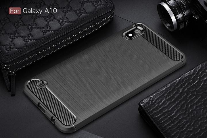 Produktbild Screenguard Samsung Galaxy A10 Hülle Carbon Brushed Soft TPU (Samsung Galaxy A10)