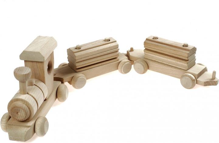 Actual product image Holzecke Wooden railway with blocks