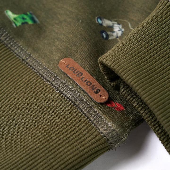 Produktbild VidaXL Kinder-Sweatshirt Khaki 140,Material: 95 % Baumwolle. 5 (140)