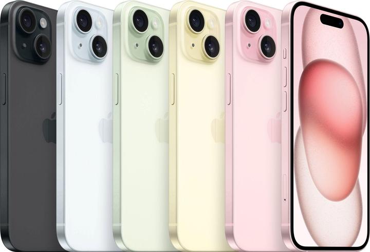 Produktbild Apple iPhone 15 (512 GB, Yellow, 6.10", SIM + eSIM, 48 Mpx, 5G)