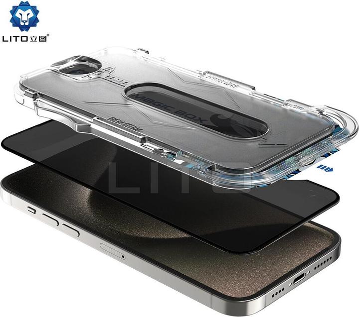 Immagine prodotto Lito Vetro blindato privacy incluso strumento di installazione (1 Pezzo/i, Apple iPhone 15 Pro)