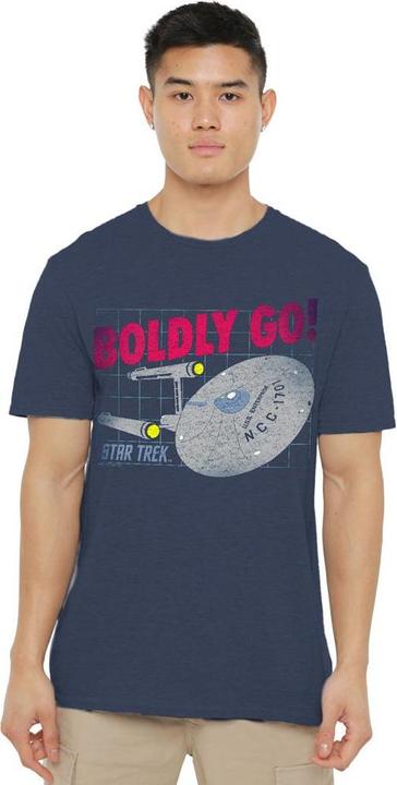 Actual product image Unisex Adult Boldly Go T-Shirt (S)
