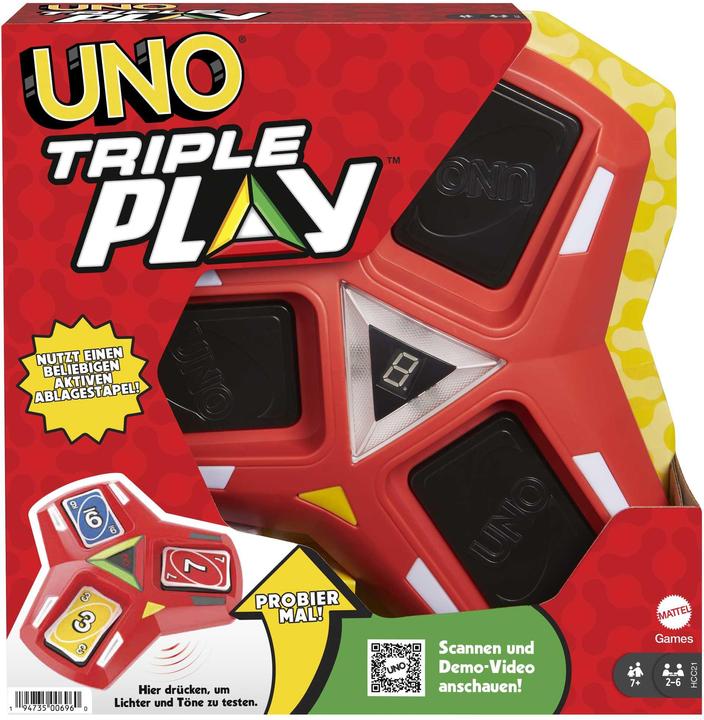Mattel Games Uno Triple Play (Multilingual)