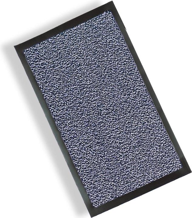 Nölle Tapis de propreté bleu chiné 90 x 150 cm fibres polypropylène, envers vinyle antidérapant (150 x 90 cm)
