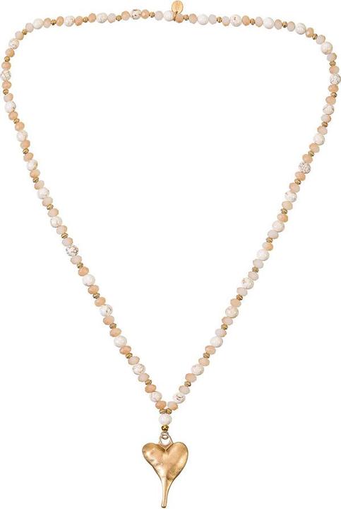 Andreani Halskette mit echtem rotem Jaspis (80 cm, Steine)