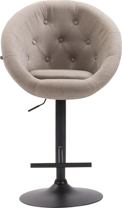 Image du produit Swisshandel24 Tabouret de bar London V2 tissu noir taupe