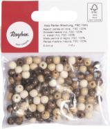 Image du produit Rayher Mélange de perles de bois, FSC 100%, ø 6 mm, natur