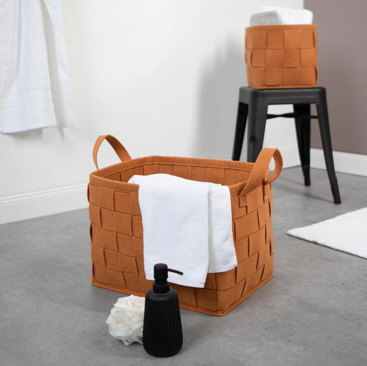 Produktbild N8werk Aufbewahrungskorb Filz 32 cm Rostbraun (1 x, 32 x 32 x 32 cm)