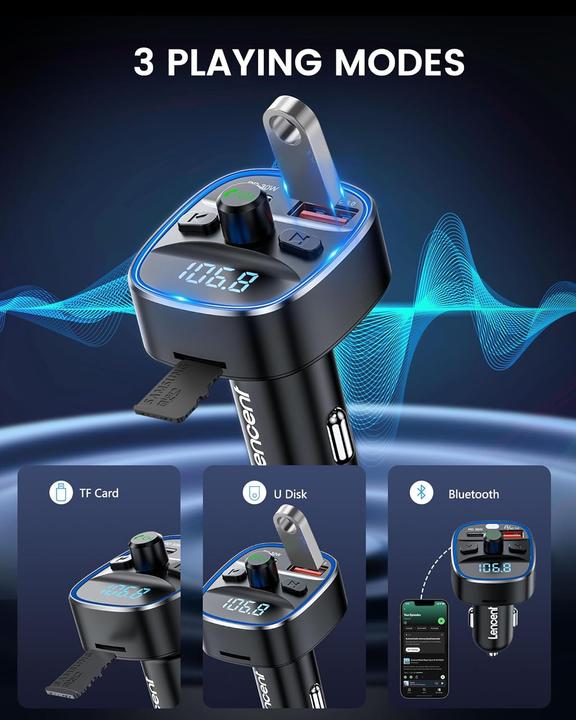 Actual product image Lencent FM transmitter