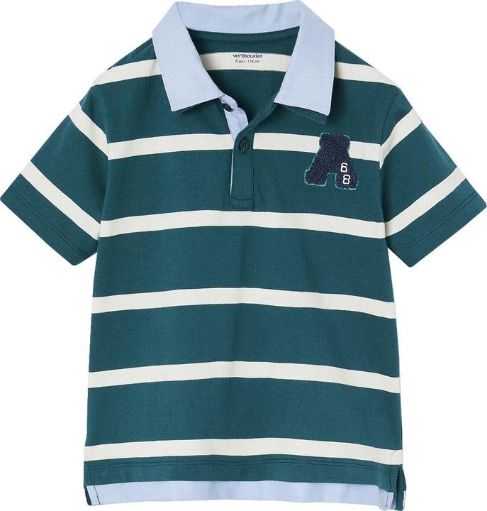 Vertbaudet Jungen Poloshirt mit doppeltem Kragen und Recycling-Baumwolle