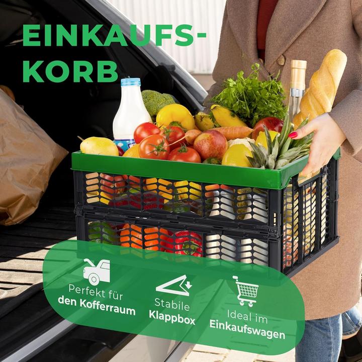 Actual product image Novaliv Folding boxes foldable stable green 6pcs.