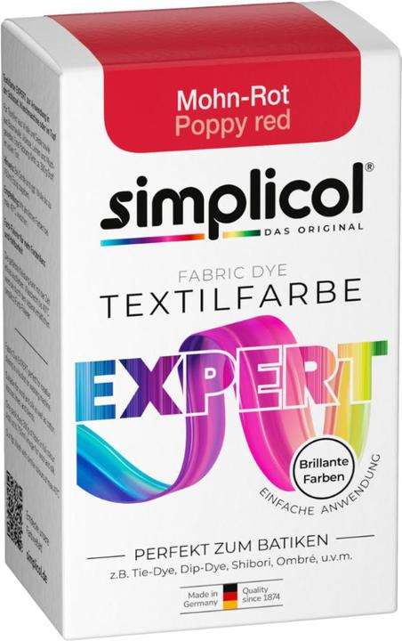 Produktbild MGA Textilfarbe expert, mohnrot 150 g (Scharlachrot, 150 ml)