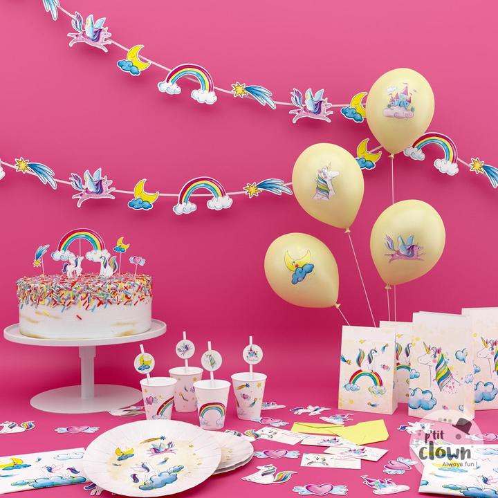 Image du produit P'tit Clown Invitation Licorne Arc-en-ciel