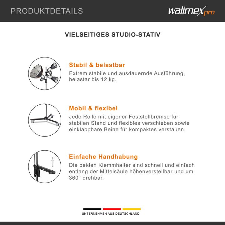 Produktbild Walimex pro Pro Rollstativ (223 cm, 12 kg)