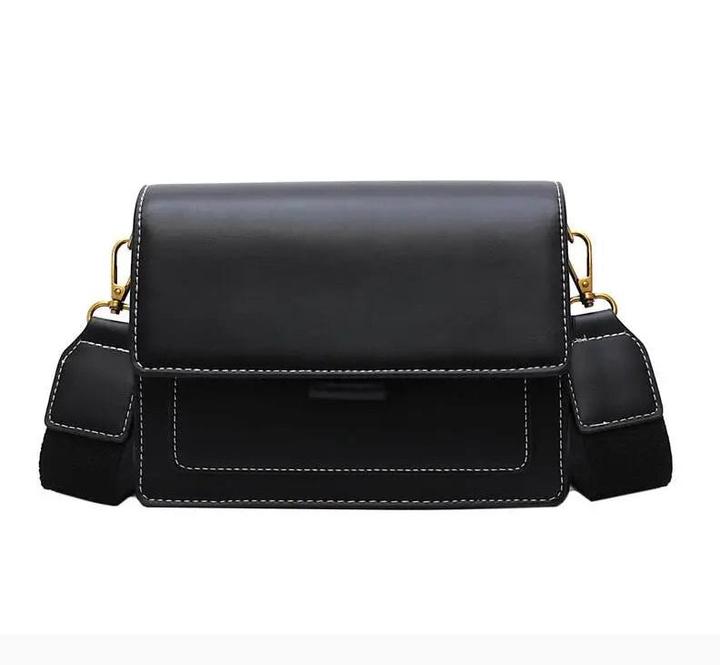 Actual product image Only-Bags.Store Contrast Colour Leather Crossbody Bags Travel Handbag Fashion Simple Shoulder Messenger Bag