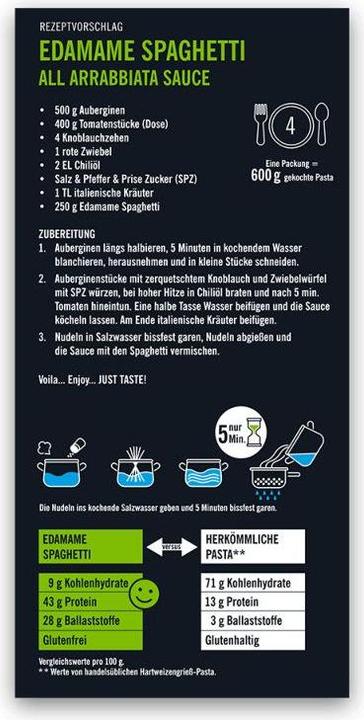 Immagine prodotto Just Taste Edamame Spaghetti Bio (250 g)
