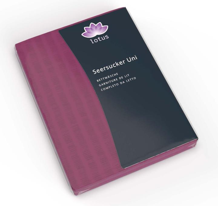 Actual product image Lotus Bettwaren Bed Linen Satin Seersucker uni (Pillowcase, 50 x 70 cm)