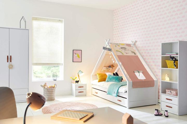 Actual product image Cool Kids Furniture Cool Kids bunk bed with teepee Unicorn (90 x 200 cm)