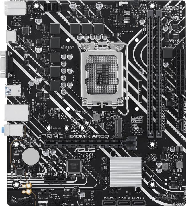 Productafbeelding ASUS MB PRIME -K ARGB Intel,1700,DDR5,mATX (LGA 1700, Intel H610, mATX)