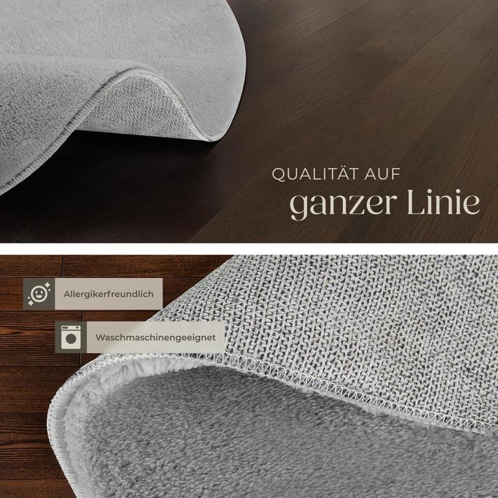 Produktbild tectake Kurzflorteppich Soft Zone (120 x 120 cm)