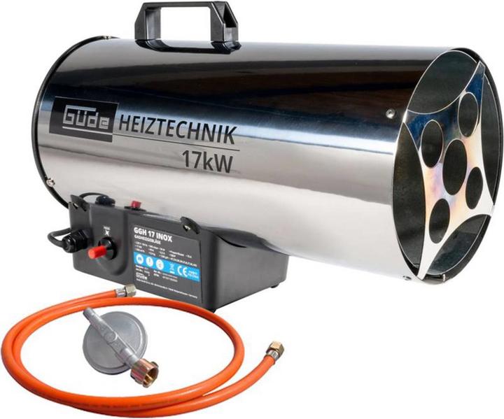 Immagine prodotto Güde Termoventilatore a gas GGH 17 INOX Riscaldamento Cannone da costruzione Riscaldatore rapido - 85006 (4284.70 W)