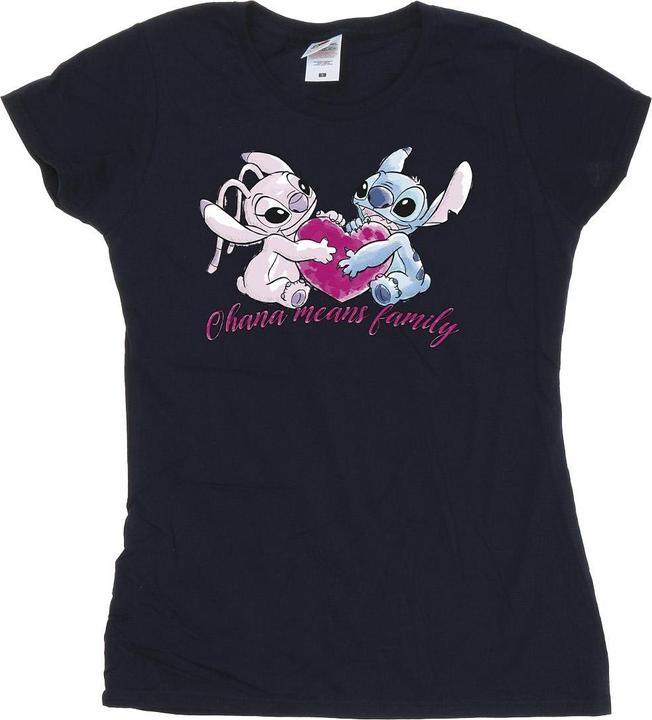 Image du produit Disney - T-shirt LILO AND STITCH OHANA HEART WITH ANGEL - Femme (XL)