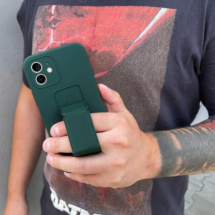 Image du produit Wozinsky Kickstand Case étui en silicone avec support pour iPhone 12 Pro Max bleu marine (Apple iPhone 12 Pro Max)