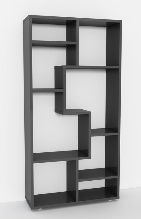 Produktbild VCM Holz Standregal Bücherregal Medienregal Aufbewahrung Raumteiler Deko Regal Lanisa M (58 x 20 x 116 cm)