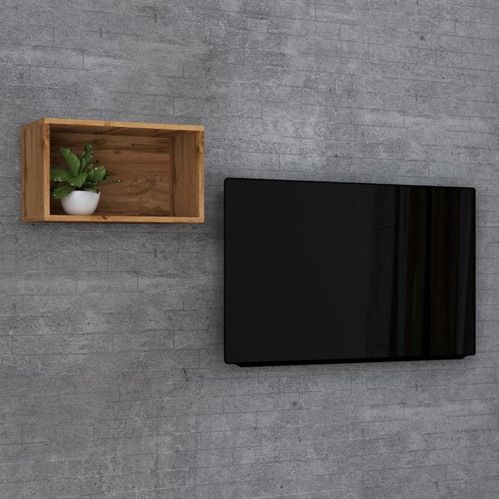 Image du produit VCM Étagère murale en bois Étagère suspendue Étagère murale Arila S (50 x 28 x 30 cm)