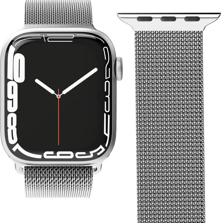 Vonmählen Milanese Loop Case 1 Band One Silver 38/40/41mm (38 mm, 40 mm, 41 mm, Acier inoxydable, Apple Watch Series 1, Apple Watch Series 2, Apple Watch Series 3, Apple Watch Series 4, Apple Watch Series 5, Apple Watch Series 6, Apple Watch Series 7, Apple Watch Series 8, Apple Watch Series 9, Apple Watch SE)