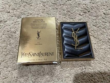 Actual product image Yves Saint Laurent Couture Mini Clutch (710 Over Brun)
