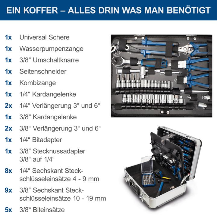 Actual product image Scheppach Hand tool set TB150 in metal case 101 pcs. (101 pieces)