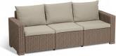 Keter CALIFORNIA SOFA 3 SITZER mit Sitz-Rücken-Kissen