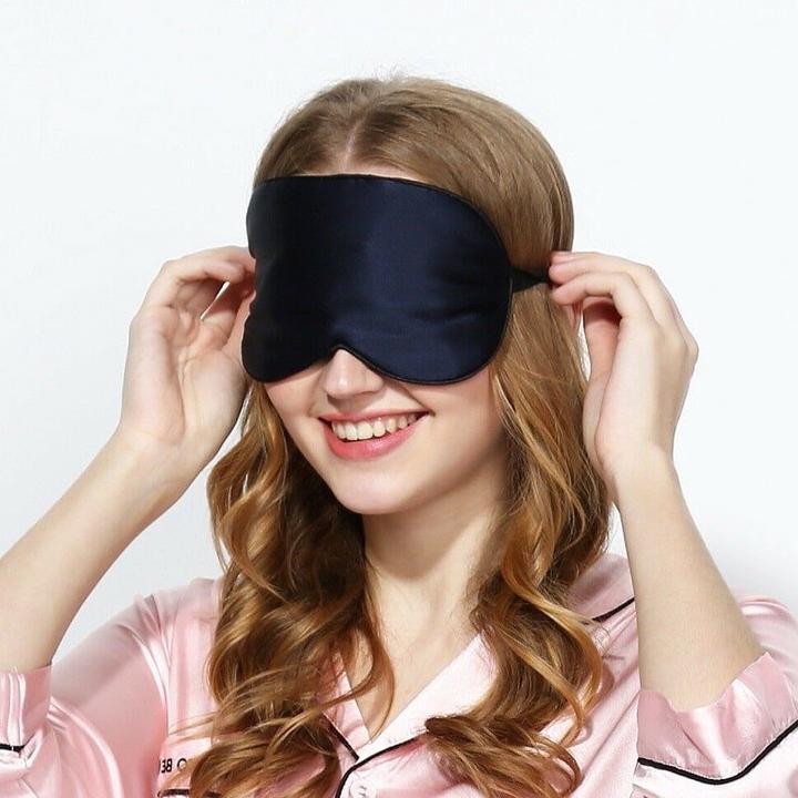 Immagine prodotto JTI Maschera per dormire in seta - Nero (Maschera sonno)