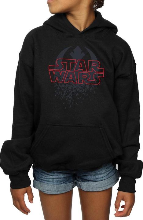 Actual product image Star Wars Girls The Last Jedi Shattered Emblem Hoodie (116)