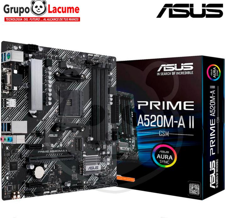 Actual product image ASUS PRIME A520M-A II/CSM (AM4, AMD A520, mATX)