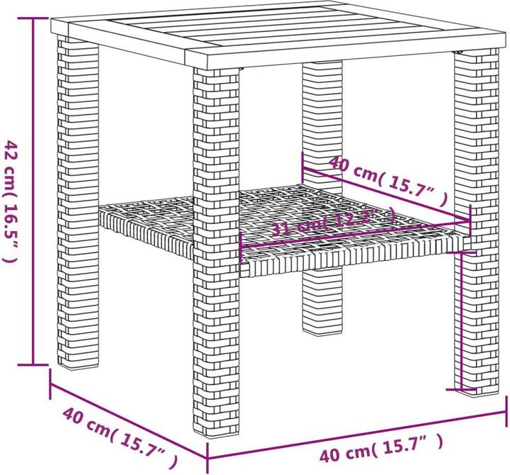 Produktbild VidaXL Gartentisch (40 cm)